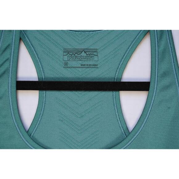 Patagonia Active Tank Top Women’s M Teal Blue Seamless Stretch Racerback Workout - Picture 4 of 11